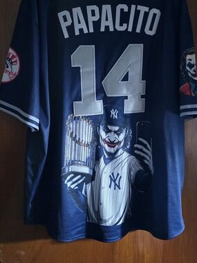 Nike MLB Navy Blue 'Papacito' 14 Graphic Yankees Jersey
